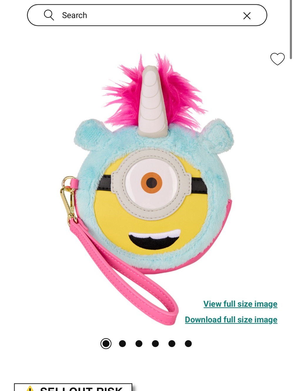 Loungefly Minions Fluffy Unicorn Exclusive
Costume Plush Wristlet Wallet
